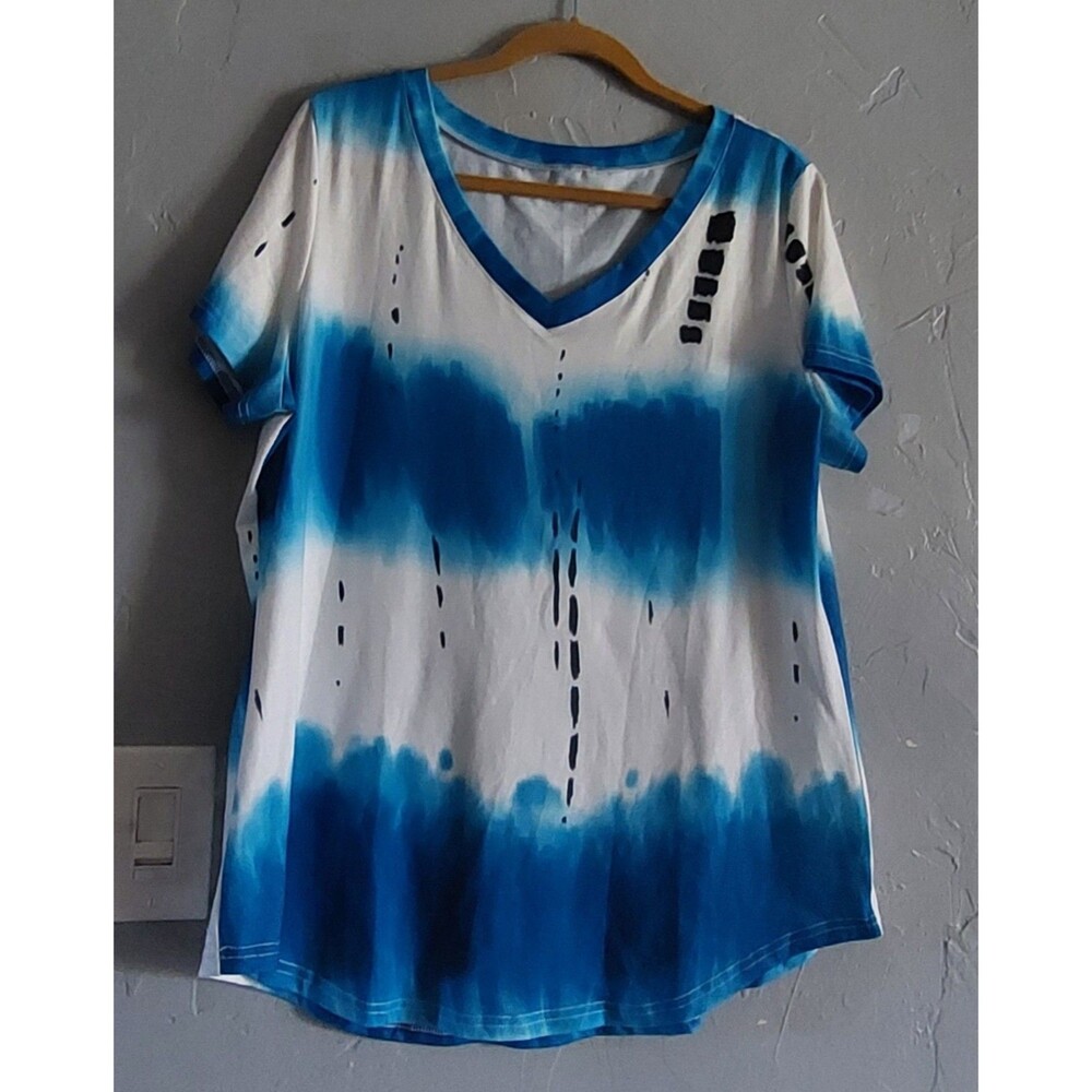 XXL Top Women's Pullover, Polyester Spandex, V Neck, 21 Inch Of Armp To Armp